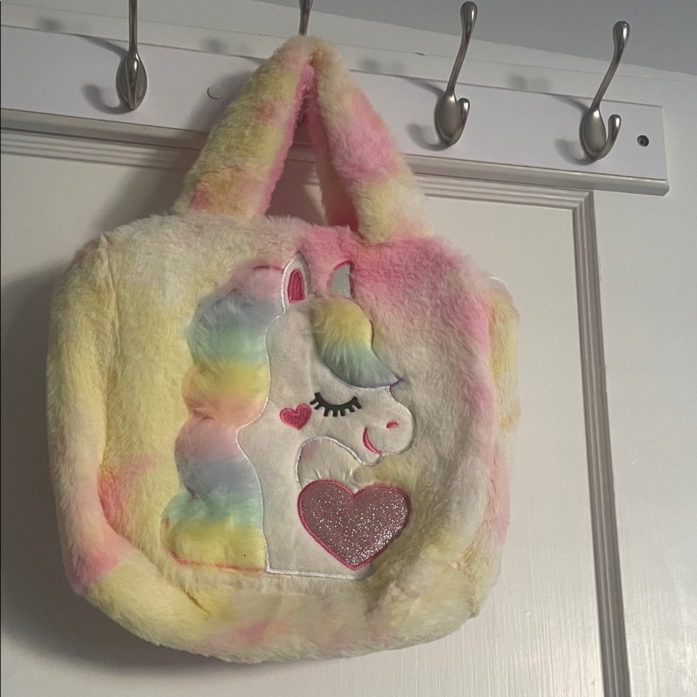 Unicorn Plush Kids crossbody Bag - Multicolor